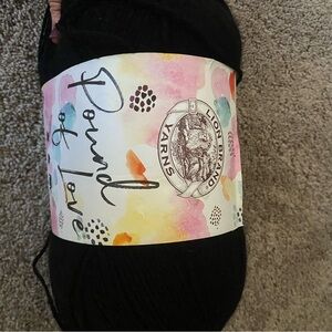 Lion Brand Black Yarn